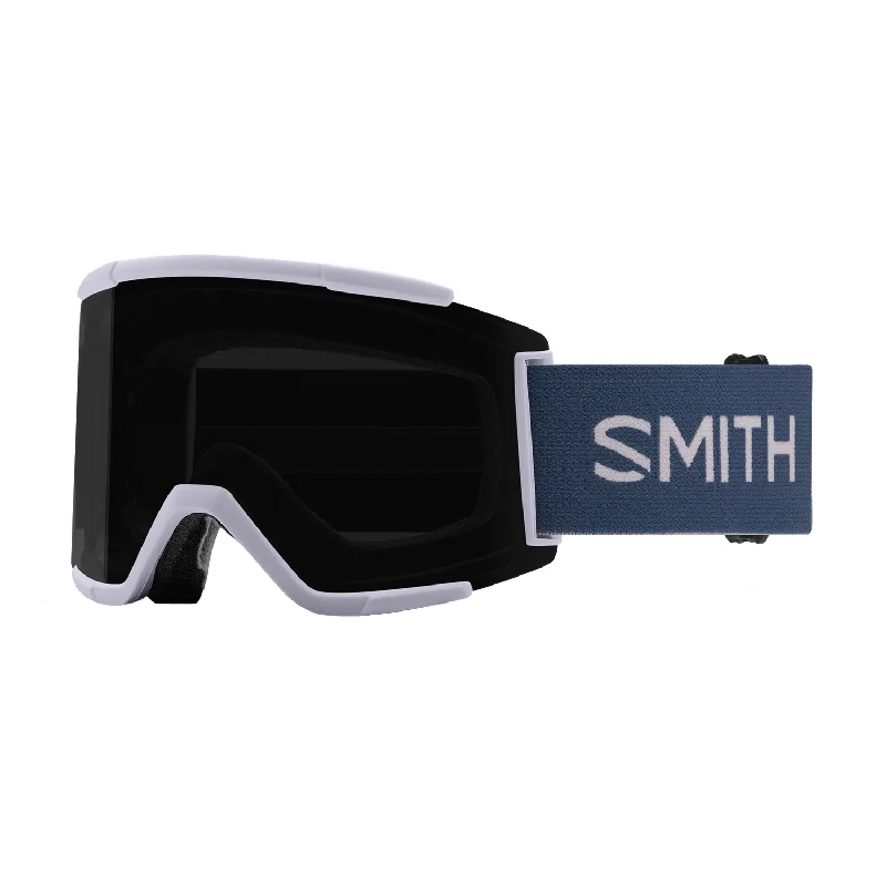 Goggles for instagram-Smith Squad XL Goggles Lunar Fog Mind Expanders/ChromaPop Sun Black + Chromapop Storm Blue Sensor Mirror