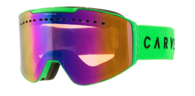 Goggles pink color-Carve White Out Snow Goggles