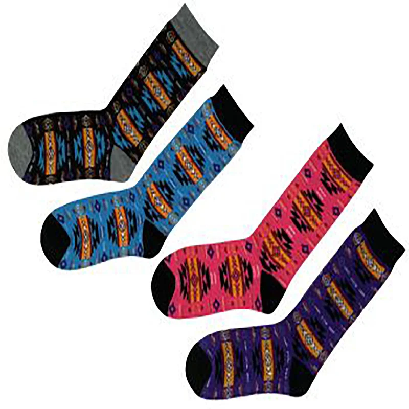 anti-odor ski socks-  Nu Trendz Women's Aztec Socks