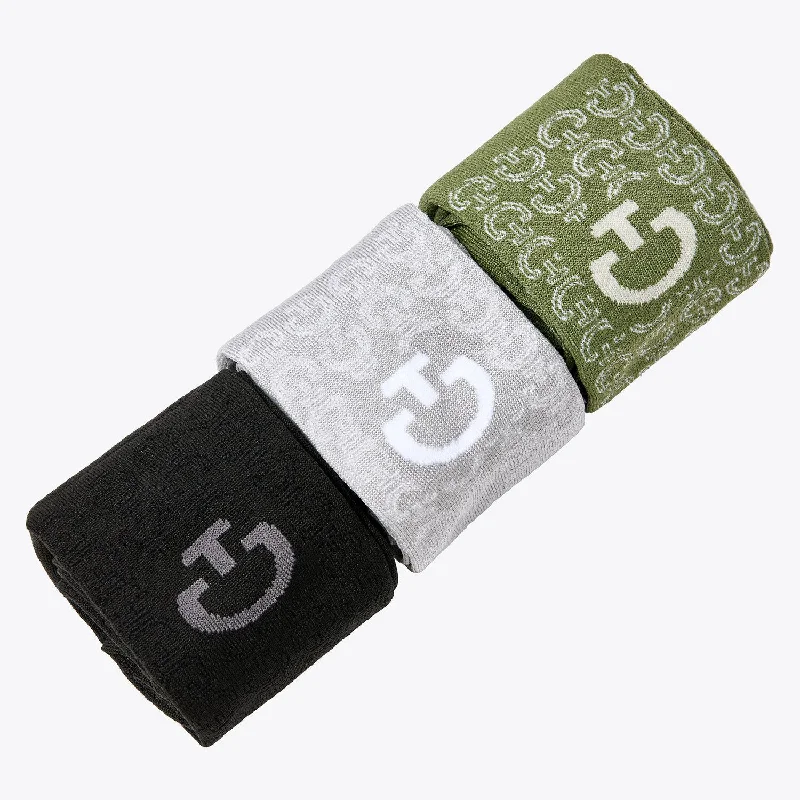 unisex ski socks-  Cavalleria Toscana CT Jacquard Socks - 3 Pack