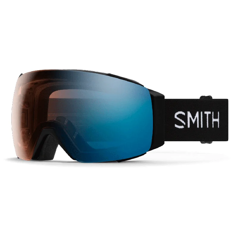 Goggles for trendy-Smith I/O Mag Low Bridge Fit Goggles Black/ChromaPop Pro Photochromic Blue Mirror + Chromapop Storm Blue Sensor Mirror