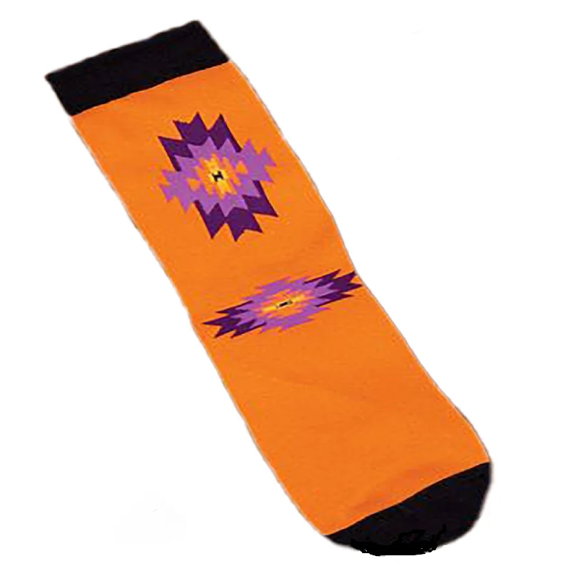 long compression ski socks-  Austin Accent Women's Orange Southwest Socks