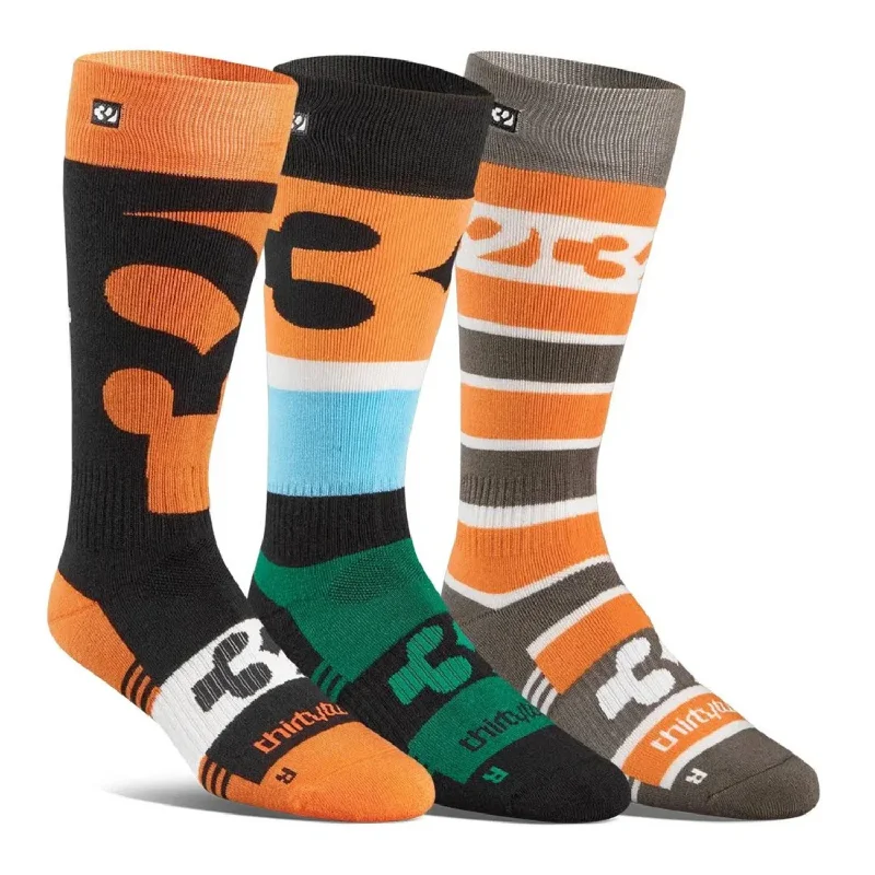 best merino wool ski socks-  ThirtyTwo Cut Out 3-Pack Snow Socks 2025 - Men's