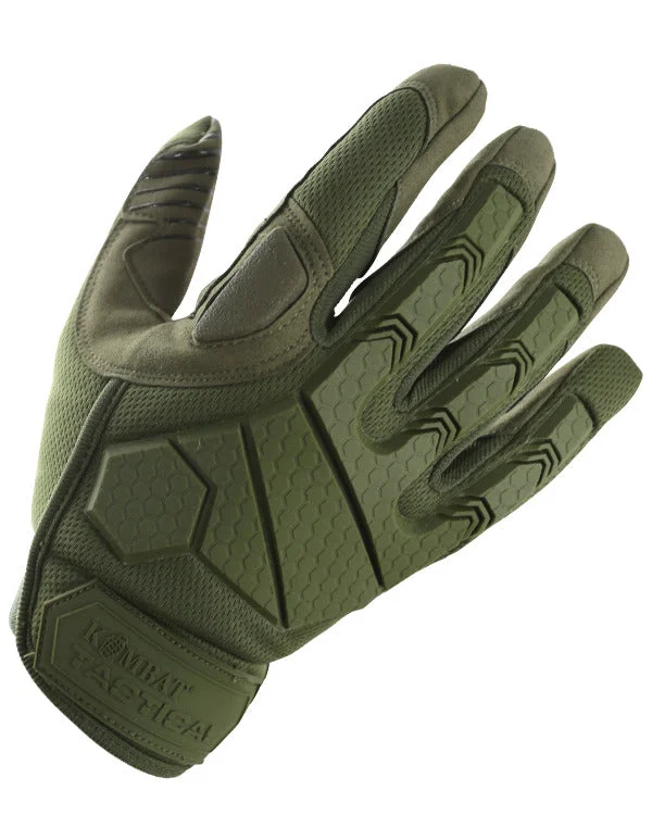 insulated gloves for all-weather protection-Kombat UK Alpha Tactical Gloves - Olive Green