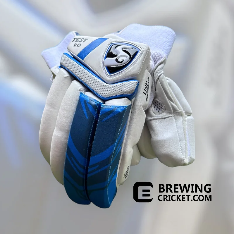 ski gloves for snowboarding and skiing-SG. Test RO Rohit Sharma White Blue - Batting Gloves