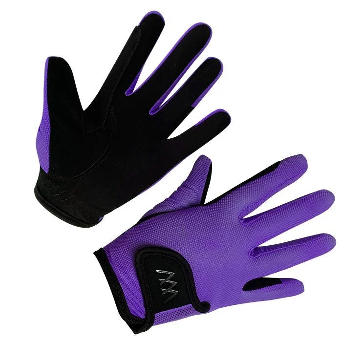 warm fleece gloves for winter days-Gloves Woof Young Riders Pro Ultra Violet