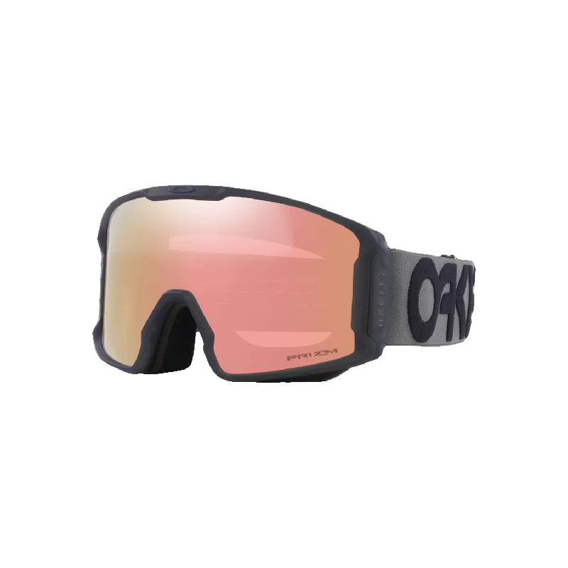 Goggles for refund-Oakley Line Miner L Goggles Matte B1B Forged Iron/Prizm Rose Gold Iridium