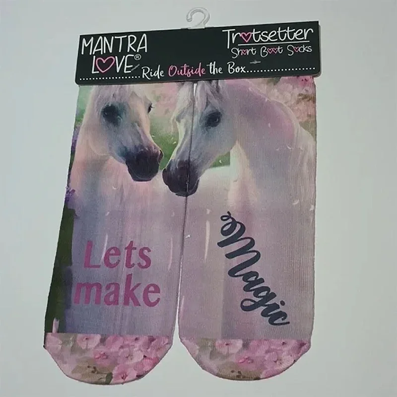 ski socks for mountain sports-  Mantra Love Lets Make Magic Socks