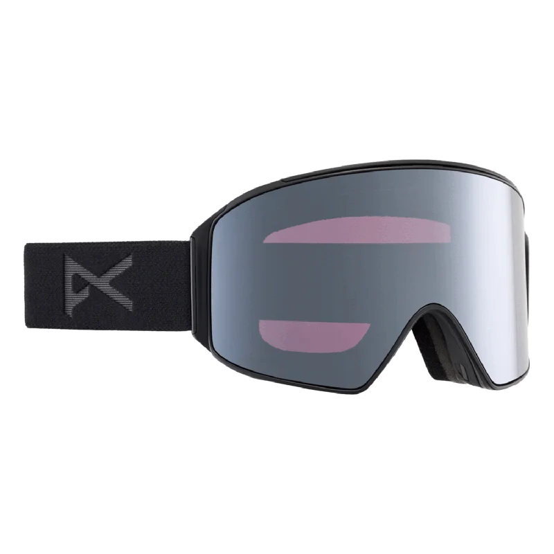 Goggles for car detailing-Anon M4 Cylindrical Low Bridge Fit Goggles Smoke/Perceive Sunny Onyx + Perceive Variable Violet