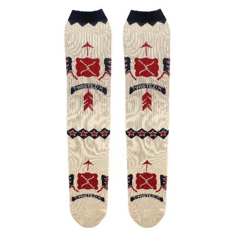 warm and comfortable ski socks-  Twisted X Unisex Tan Arrow Sock