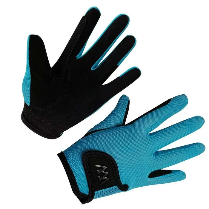 stretch gloves for a perfect fit-Gloves Woof Young Riders Pro Turquoise