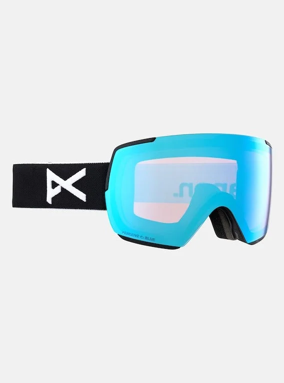 Goggles impact resistant-Anon M5S Perceive Goggles (Toric) + Bonus Lens - Black/Variable Blue 2025