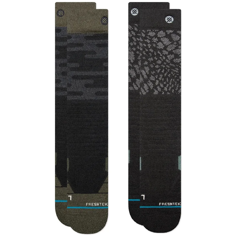 warm socks for snowboarding-  Stance Black Diamond 2 Pack Snow Socks 2024