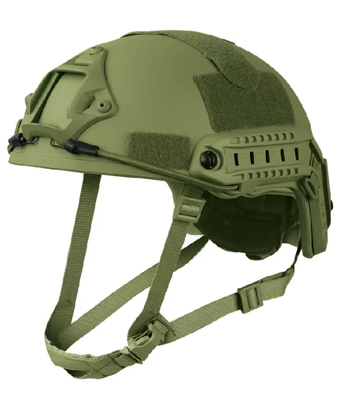 Helmet with Soft Shell-Kombat UK Fast Helmet Replica - Olive Green