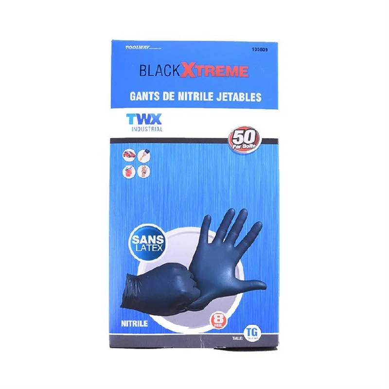 warm fleece-lined gloves for winter-Toolway Nitrile Gloves