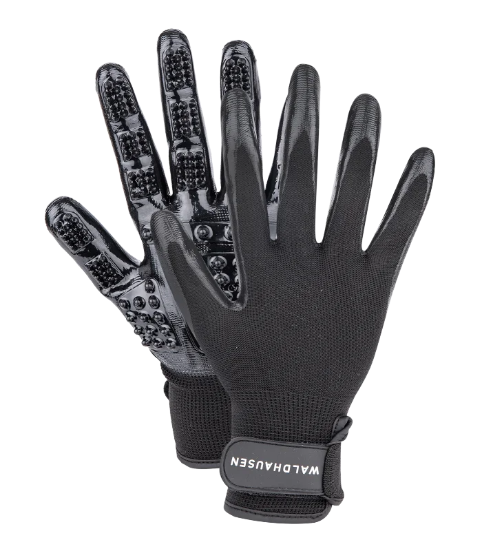 fingerless gloves for warmth and dexterity-GROOMING & CLEANING GLOVE by Waldhausen