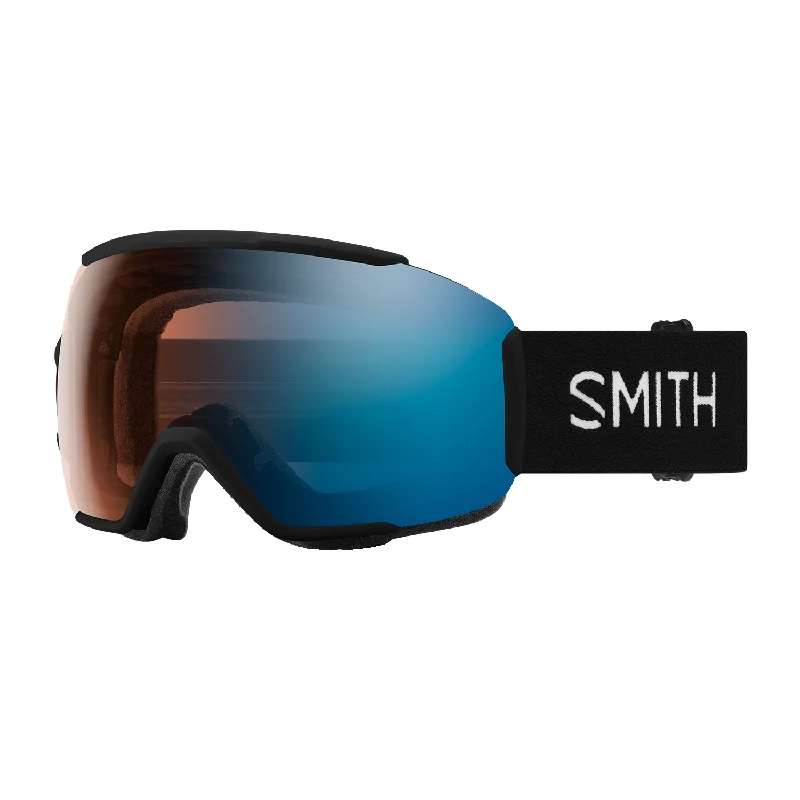 Goggles for campaign-Smith Sequence OTG Low Bridge Fit Goggles Black/ChromaPop Pro Photochromic Blue Mirror