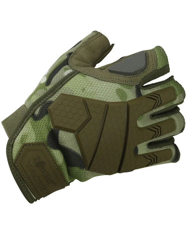 protective gloves for working outdoors-Kombat UK Alpha Fingerless Tactical Gloves - BTP