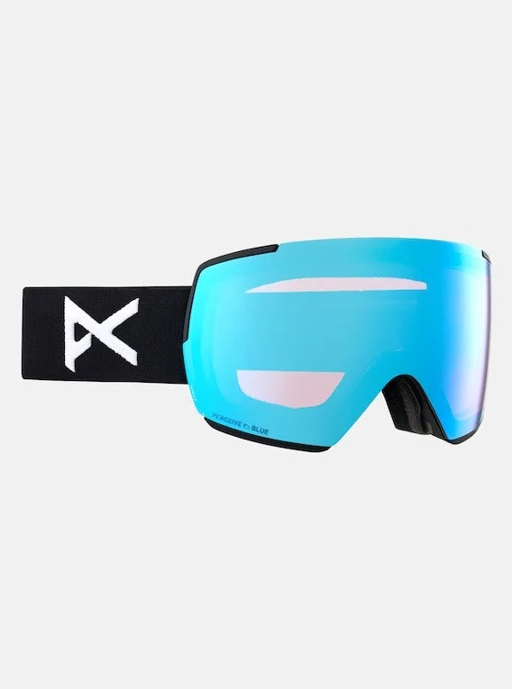 Goggles adjustable strap-Anon M5 Low Bridge Fit Goggles (Toric) - Black/Perceive Variable Blue 2025