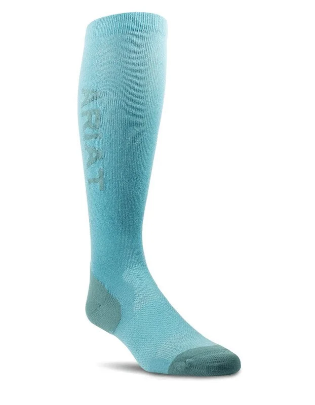 non-slip ski socks-  Socks Ariat Ariattek Performance S24 Brittany Blue & Atlantic Uni