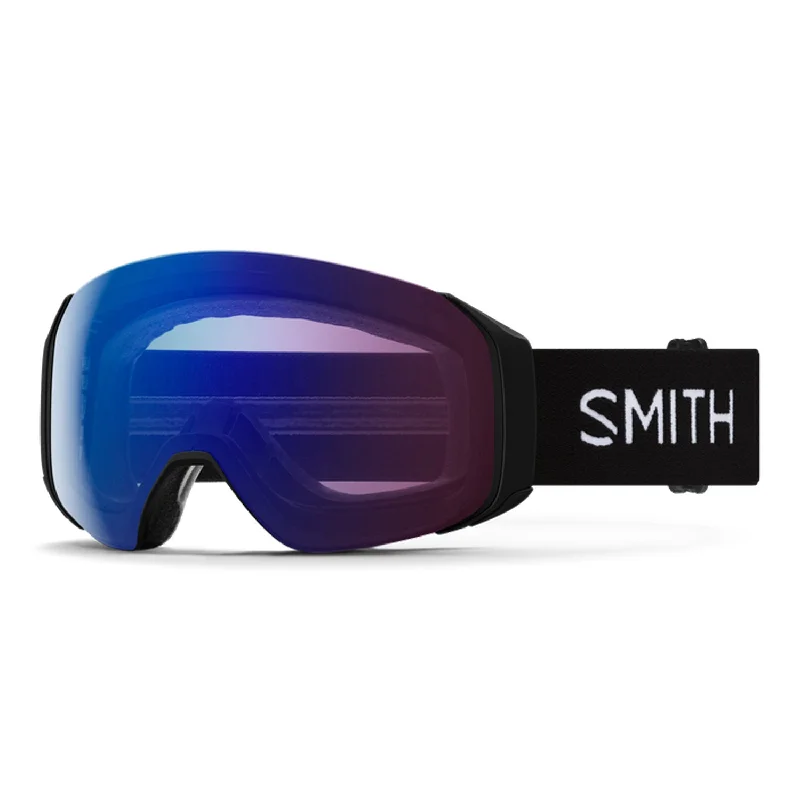 Goggles for photoshoot-Smith 4D Mag S Low Bridge Fit Goggles Black/ChromaPop Photochromic Rose Flash + ChromaPop Storm Blue Sensor Mirror