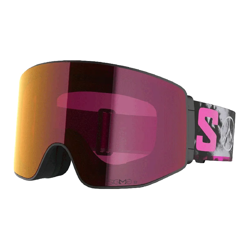 Goggles for robotics-Salomon Sentry Prime Sigma Goggles Black Echo/Sigma Poppy Red + Sigma Light Blue