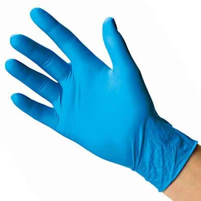 fingerless leather gloves for casual wear-Viking Disposable Blue Nitrile Gloves -- Size Medium -- 100 Box