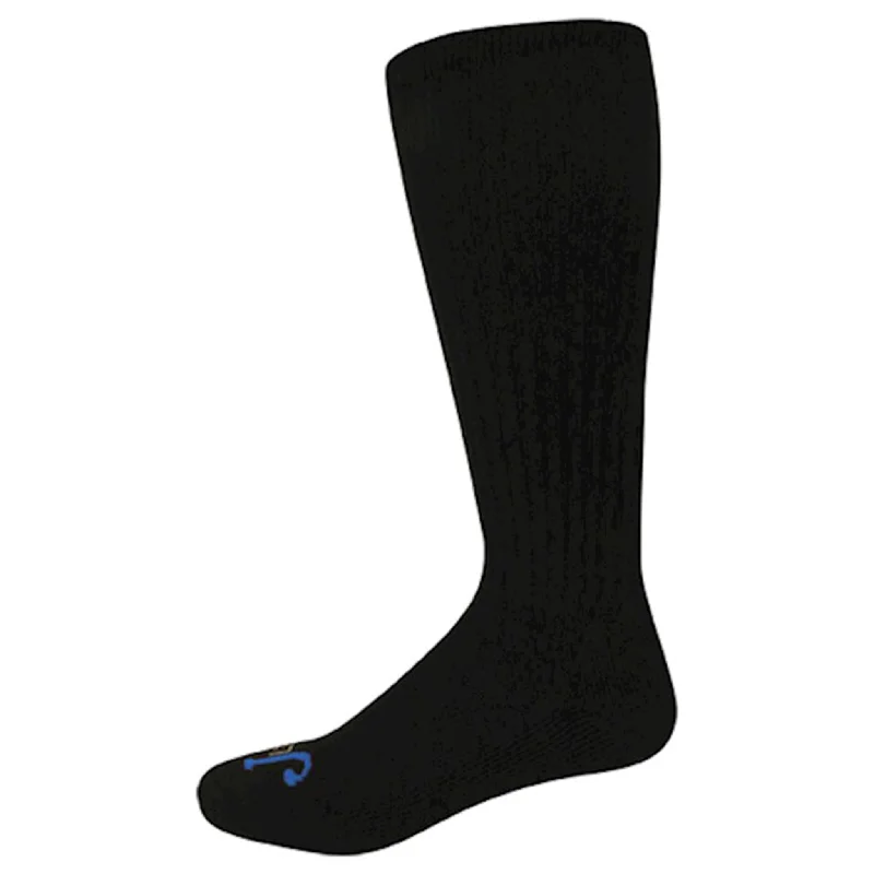 ski socks for snowboarders-  Justin Men's Black Over Calf Boot Socks