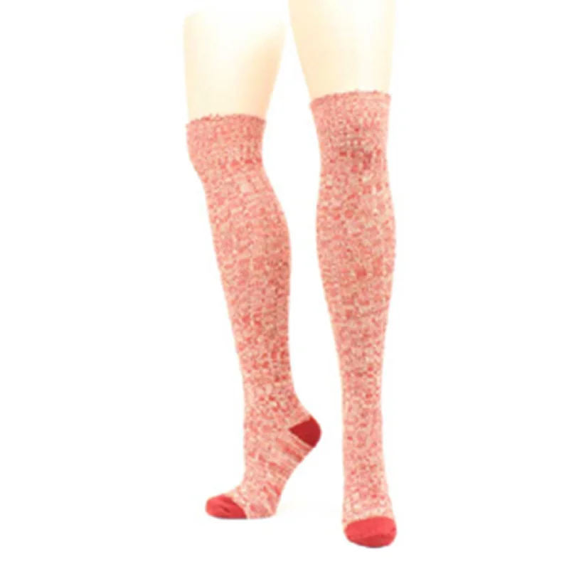 compression socks for ski boots-  Ariat Women's Marbled Red Above Knee Socks