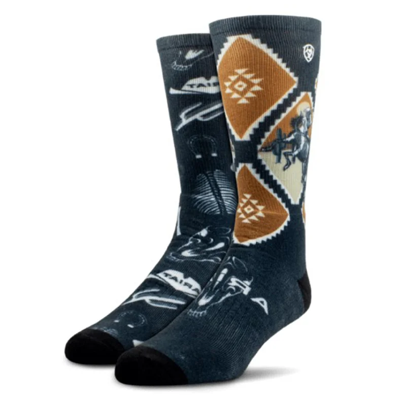 heavy-duty ski socks-  Ariat Women's Bronc/Southwest Crew Sox 2Pk