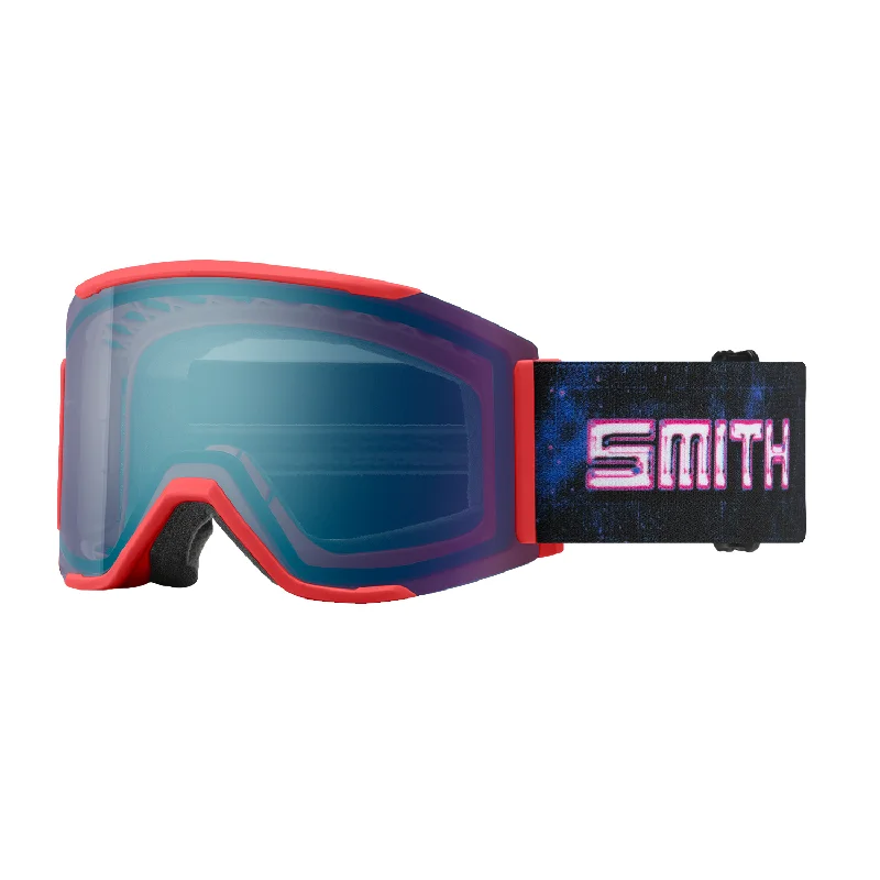 Goggles for stylish-Smith Squad MAG Goggles Wild Child Chrome Dome/ChromaPop Everyday Blue Mirror + Chromapop Storm Blue Sensor Mirror