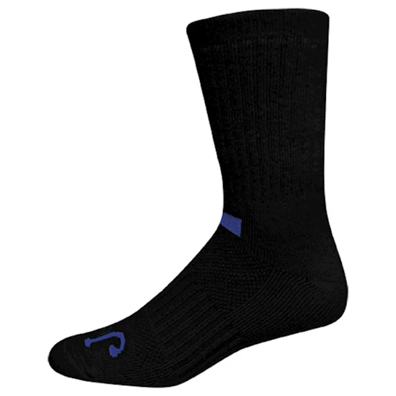 thick compression ski socks-  Justin Men's Black Crew Socks