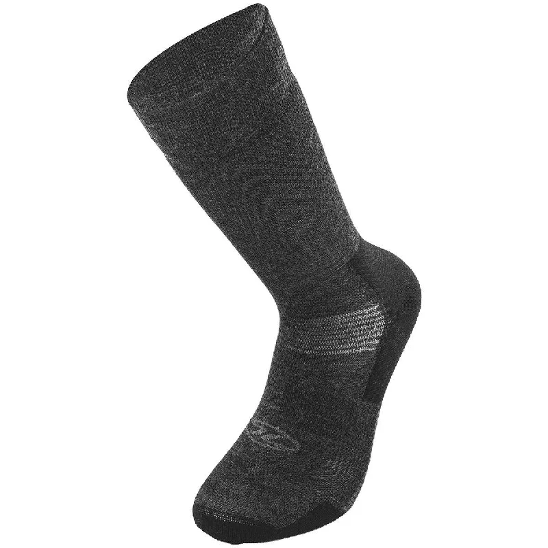 high-ankle ski socks-  Highlander Merino Wool Crew Liner Sock Charcoal