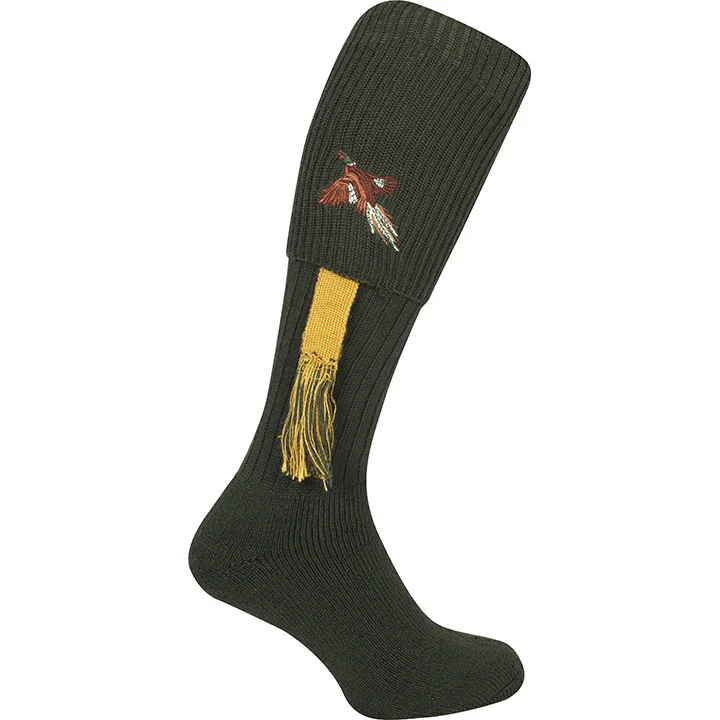 custom ski socks-  Jack Pyke Pheasant Shooting Socks Green