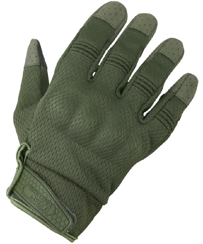 thick knit gloves for extra warmth-Kombat UK Recon Tactical Gloves - Olive Green