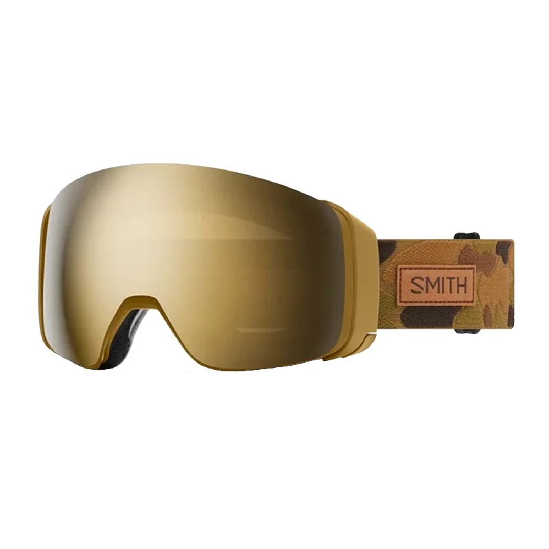 Goggles for wireless-Smith 4D MAG Goggles Coyote Pow Hunter/ChromaPop Sun Black Gold Mirror + Chromapop Storm Blue Sensor Mirror