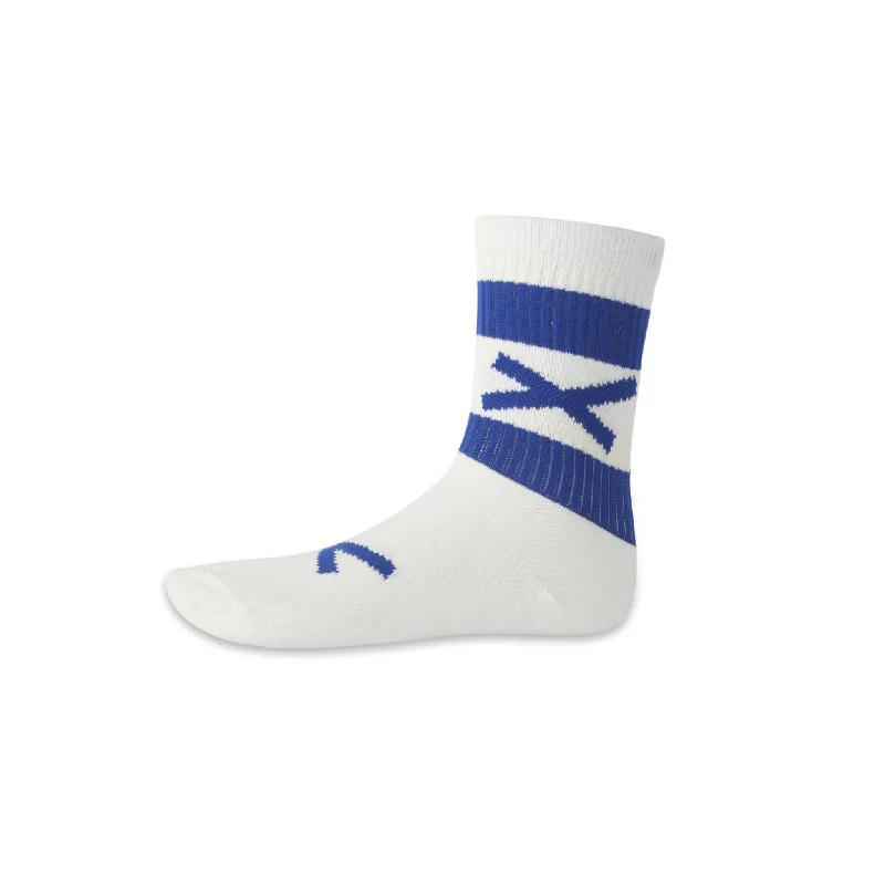 ski socks for warmth-  GAA Hoop Socks- Half Sock (Blue & White)