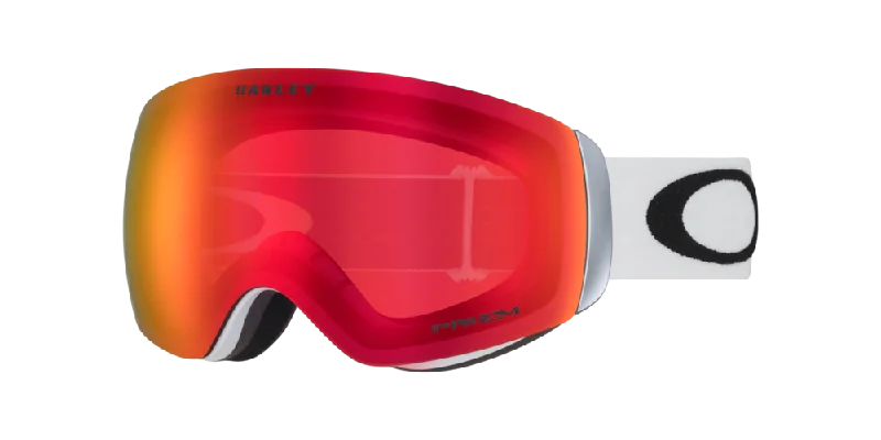 Goggles for glasses-Oakley Flight Deck™ M Snow Goggles Matte White w/Prizm Torch Iridium