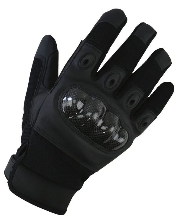 garden work gloves for planting-Kombat UK Predator Tactical Gloves - Black