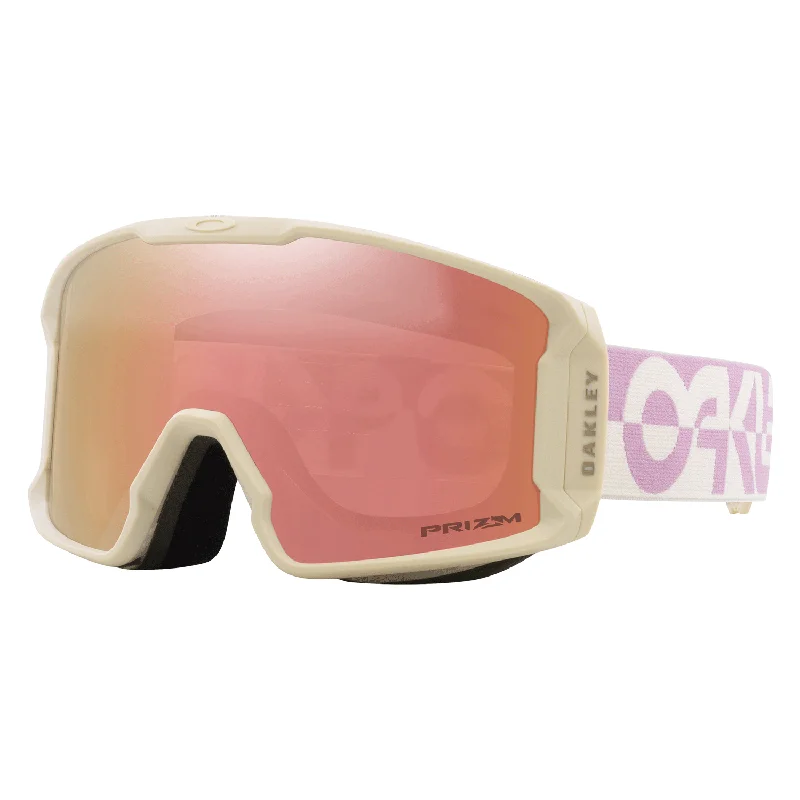 Goggles for top brands-Oakley Line Miner M Goggles Toadstool Duality/Prizm Rose Gold