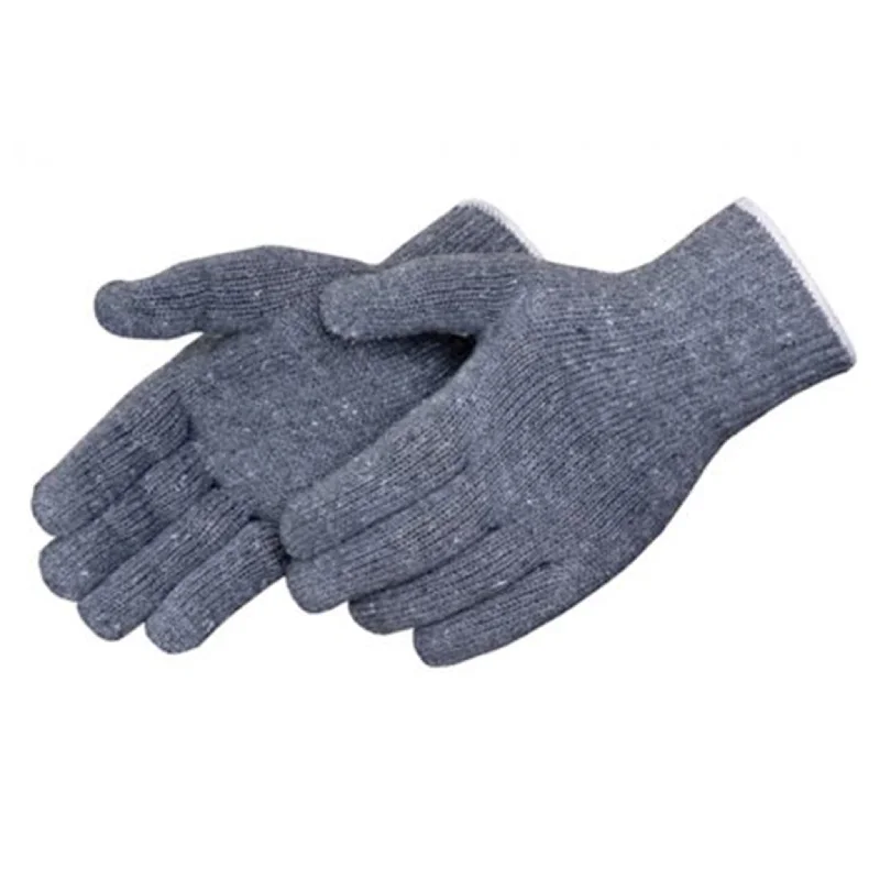 wool-lined gloves for extra warmth-Shiloh Stables And Tack Gray Rope Gloves - Pair