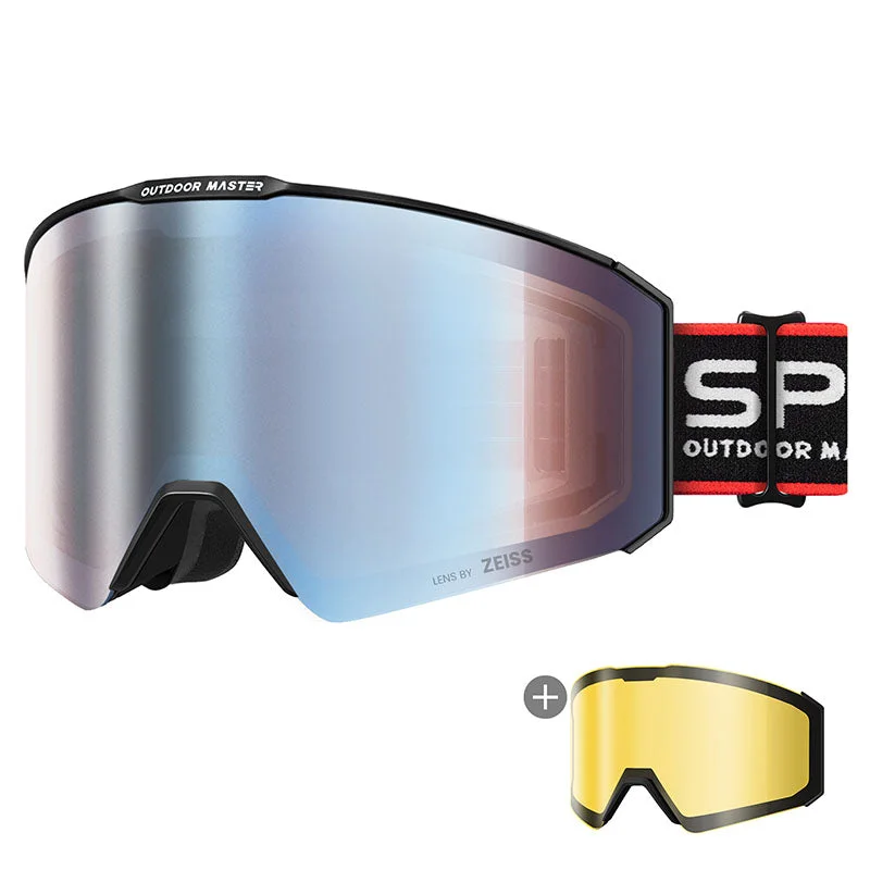 Goggles for logo print-OutdoorMaster x SPC Limited Edition Cylindrical Snow Goggles