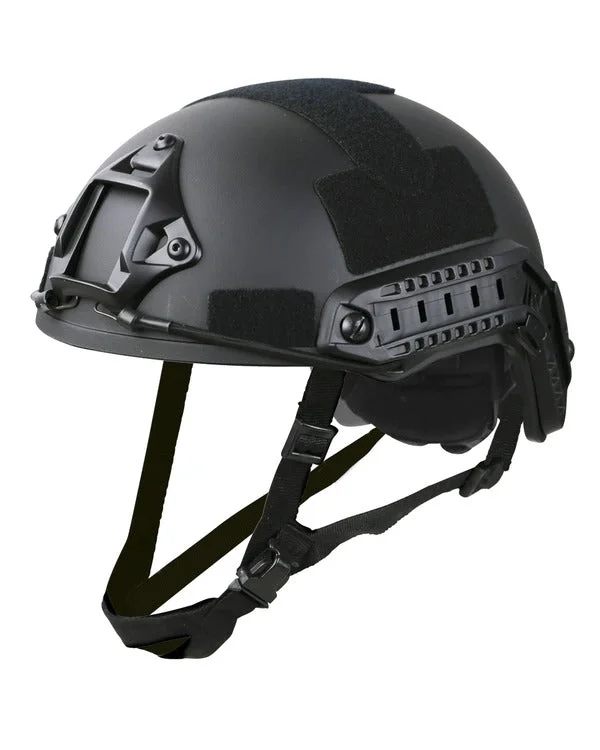 Helmet for Night Commutes-Kombat UK Fast Helmet Replica - Black