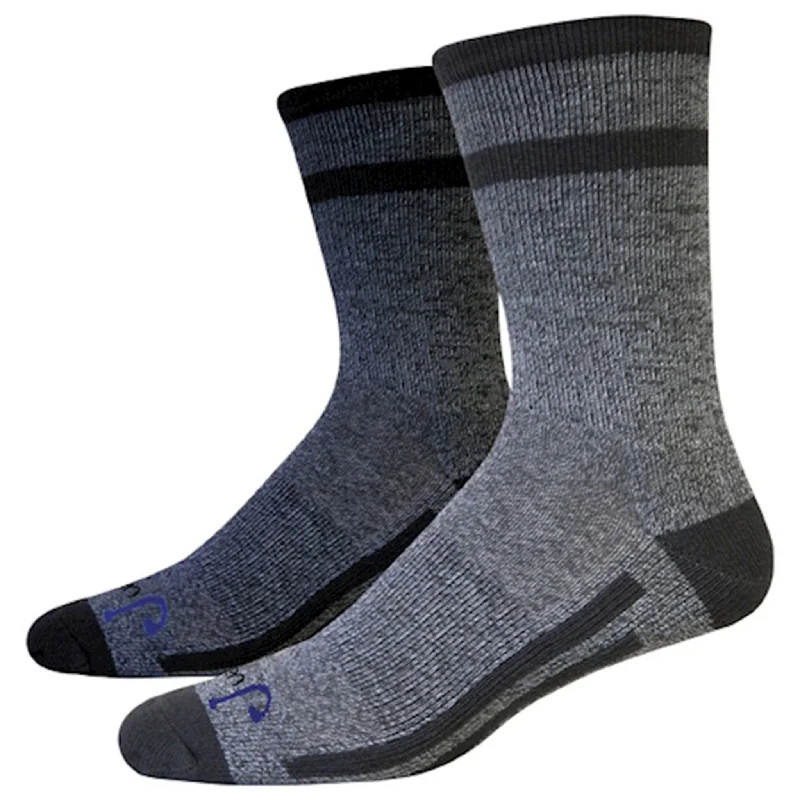 high-performance ski socks for women-  Justin Men's Grey Crew Socks