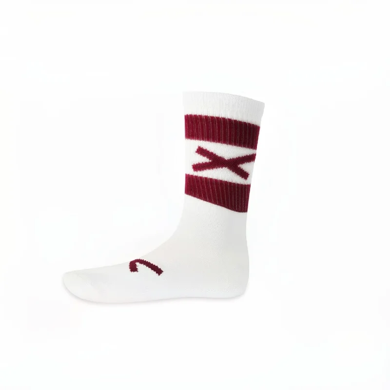 lightweight ski socks-  GAA Hoop Socks Half socks (Maroon + White)