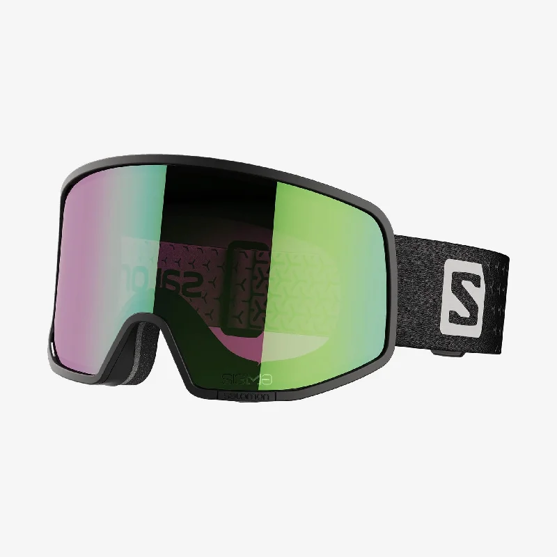 Goggles for fishing-Salomon Lo Fi Sigma Black/Univ Emerald Goggles- 2022