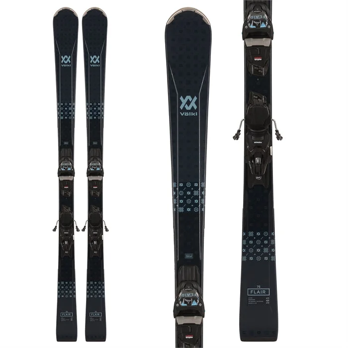 Ski Bindings for stunt peaks-Volkl Flair 7.6 Women's Skis w/ Marker vMotion 10 GW Bindings - 2023