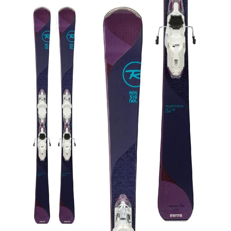 Skis with sage tones-2017 Rossignol Temptation 84 Womens Snow Skis w/ Xpress Bindings