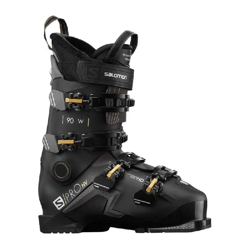 Ski boots for ski vacations-Salomon S/Pro HV 90 Womens Snow Ski Boots