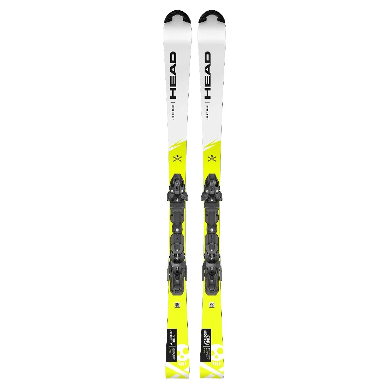 Skis with amber hues-2022 Head WCR e.SL Team Junior Race Ski w/ Freeflex 11 Binding